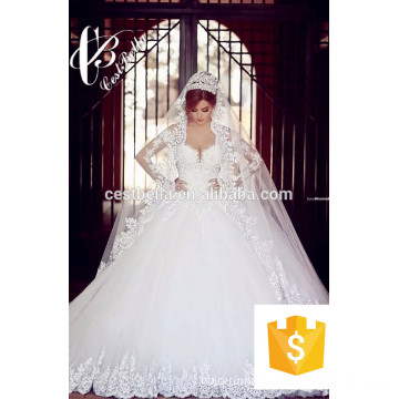 2017 новое прибытие арабский кристалл бальное платье свадебное платье с тяжелыми алмаз длинный шлейф 2м